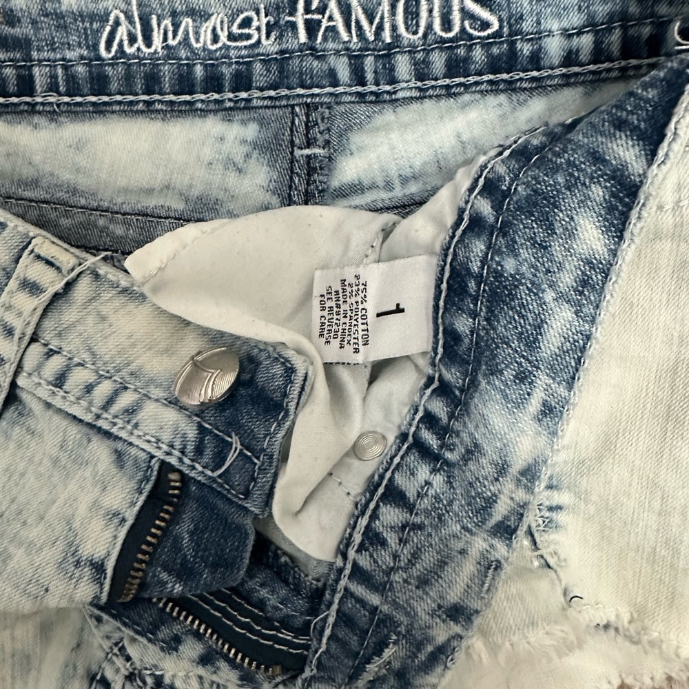Almost Famous Light Blue Jean Shorts are a junior size 1. - Picture 10 of 10